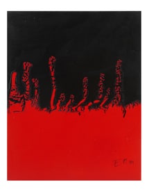 ATTR TO ERIC ORR AMERICAN ABSTRACT OIL PAINTING