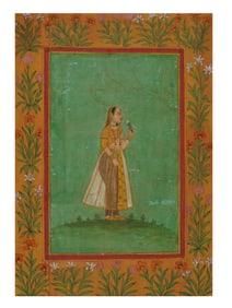 INDIAN DECCAD MUGHAL SCHOOL MINIATURE PAINTING