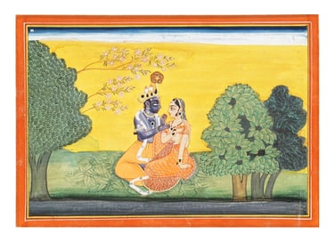 INDIAN BASOHLI PAHARI SCHOOL MINIATURE PAINTING