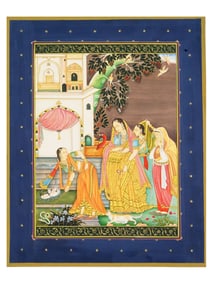 ANTIQUE INDIAN DECCANI SCHOOL MINIATURE PAINTING