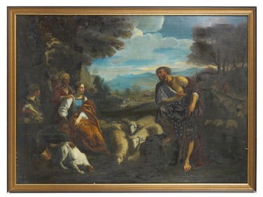 AFTER PIER FRANCESCO MOLA BIBLICAL OIL PAINTING