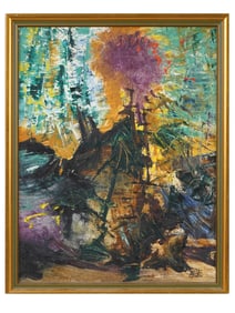 ALEXANDER VOLKOV RUSSIAN OIL PAINTING ABSTRACT LAWN