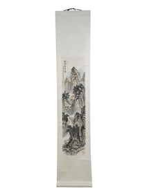 ANTIQUE JAPANESE MEIJI PERIOD KAKEJIKU HANGING SCROLL