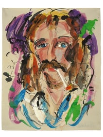 RUSSIAN MIXED MEDIA PAINTING ATTR ANATOLY ZVEREV