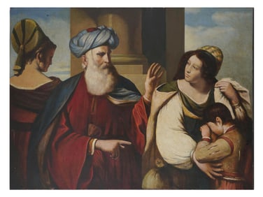 ANTIQUE OIL ON CANVAS PAINTING AFTER GUERCINO
