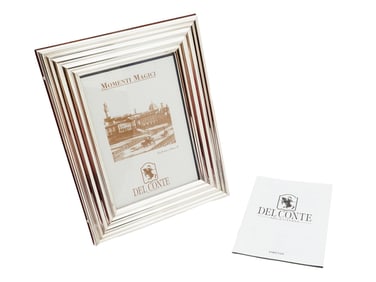DEL CONTE STERLING SILVER WOODEN BACK PHOTO FRAME IOB