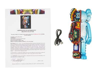 US MEXICAN SCULPTURE BY CHROMA RICK WOLFRYD W COA