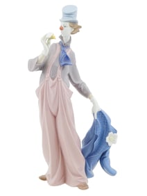 SPANISH LLADRO PORCELAIN RECLINING CLOWN FIGURINE