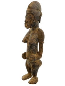 AFRICAN HAND CARVED WOODEN FERTILITY FEMALE FIGURE