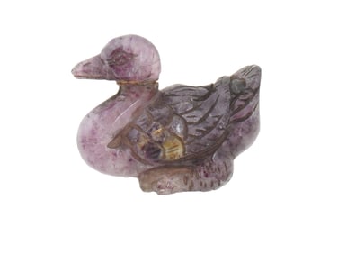 ANCIENT EGYPTIAN ROMAN AMETHYST SEATED GOOSE FIGURE