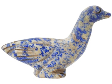 ANCIENT EGYPT ROMAN CARVED LAPIS LAZULI GOOSE SCULPTURE