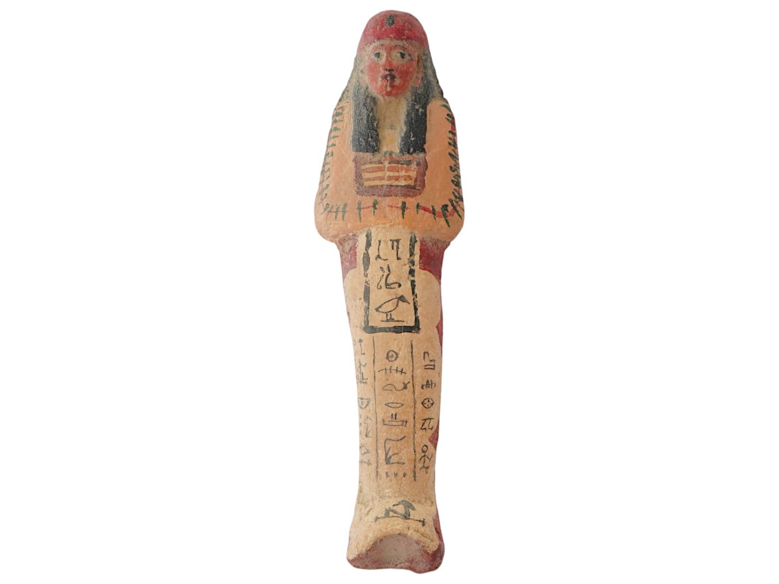ANCIENT EGYPTIAN PAINTED CLAY USHABTI FIGURINE (1 of 6)