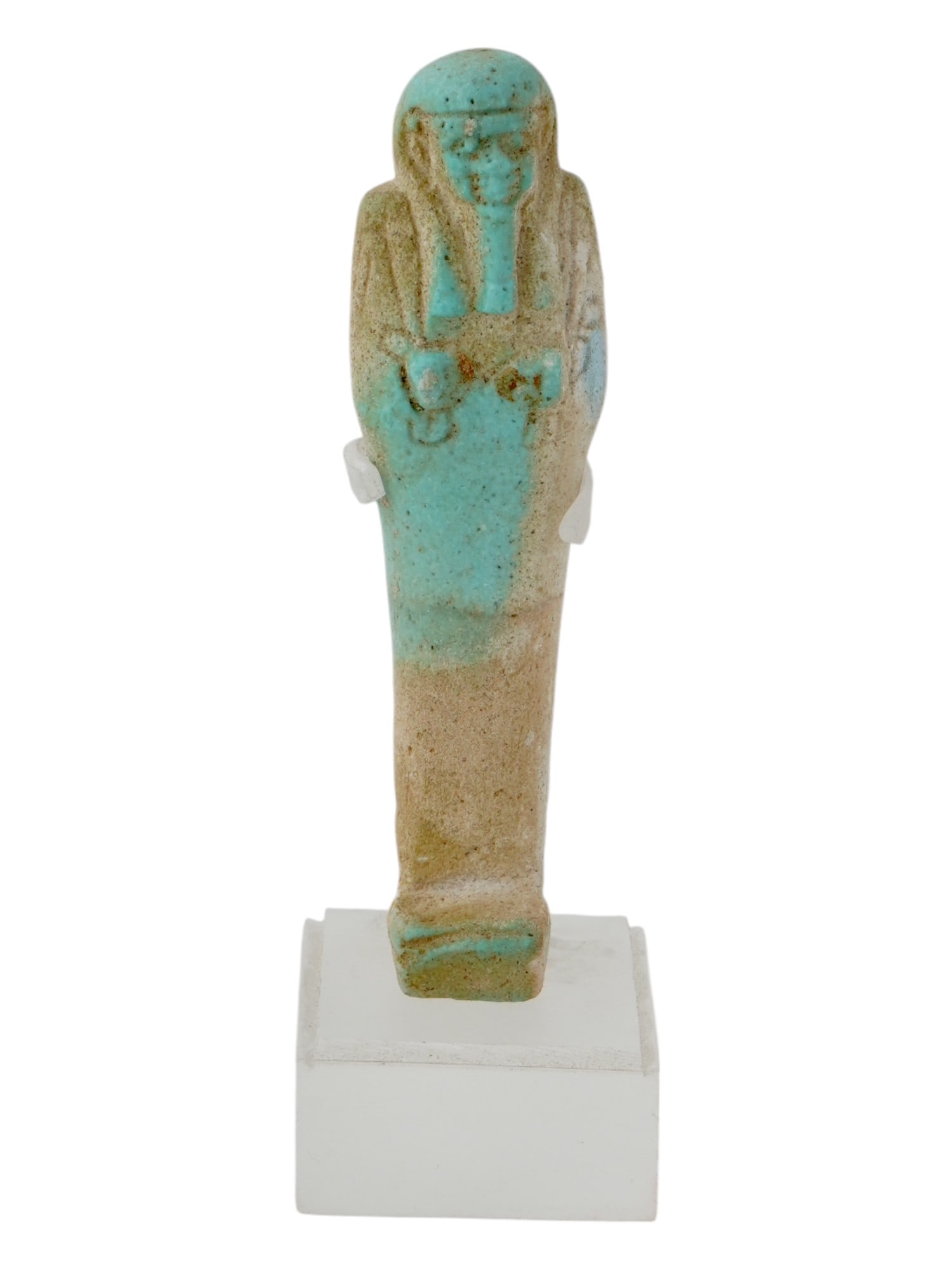 ANCIENT EGYPTIAN 18TH DYNASTY FAIENCE USHABTI FIGURINE (1 of 6)