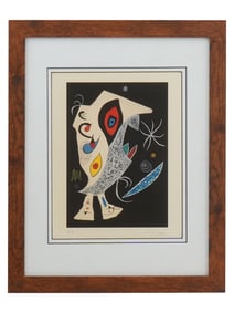 JOAN MIRO ETCHING BARBARE DANS LA NUIT 1976 SIGNED