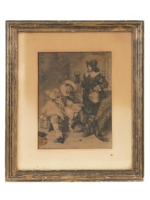 ANTIQUE FRENCH ENGRAVING BY FERDINAND ROYBET
