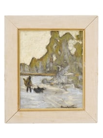 CANADIAN ATTR FRANZ JOHNSTON OIL PASTEL PAINTING