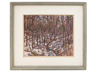 CANADIAN DOUBLE SIDE OIL PAINTING SIGNED A.Y. JACKSON