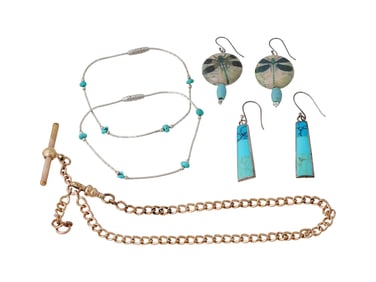 VINTAGE TURQUOISE EARRINGS AND BRACELETS