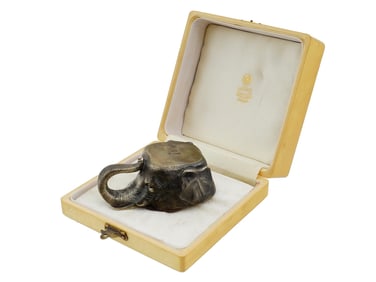 RUSSIAN 88 SILVER ELEPHANT HEAD VODKA CUP IOB
