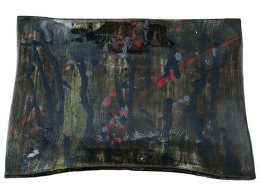 TOSHIKA TAKAEZU GLAZED CERAMIC ART PLATE