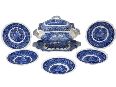 MASONS IRONSTONE BLUE AND WHITE VISTA TABLEWARE