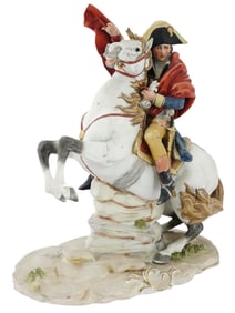 ANTIQUE PUCCI PORCELAIN BISQUE FIGURINE OF NAPOLEON