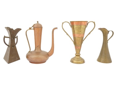 IMPERIAL RUSSIAN COPPER AND BRASS PITCHERS AND VASES