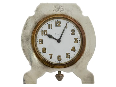 GORHAM AMERICAN STERLING SILVER 8 DAYS TABLE CLOCK
