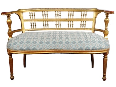 ANTIQUE FRENCH LOUIS XVI STYLE GILTWOOD SOFA