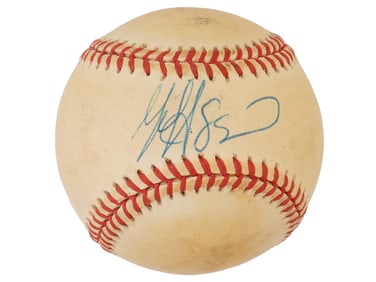 VINTAGE RAWLINGS AMERICAN LEAGUE BASEBALL AUTOGRAPHED