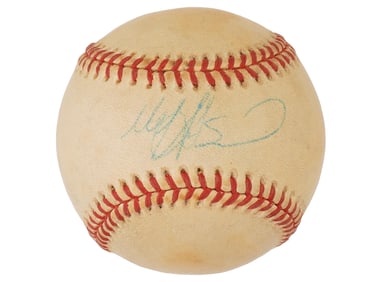 VINTAGE RAWLINGS AMERICAN LEAGUE BASEBALL AUTOGRAPHED