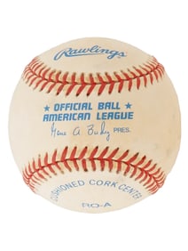 VINTAGE RAWLINGS AMERICAN LEAGUE BASEBALL AUTOGRAPHED
