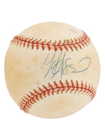 VINTAGE RAWLINGS AMERICAN LEAGUE BASEBALL AUTOGRAPHED