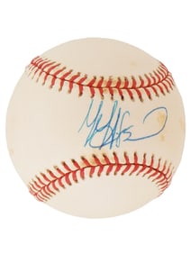 VINTAGE RAWLINGS AMERICAN LEAGUE BASEBALL AUTOGRAPHED