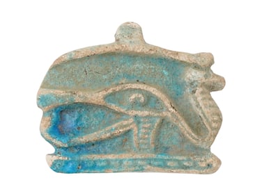 ANCIENT EGYPTIAN FAIENCE HORUS EYE AMULET PENDANT