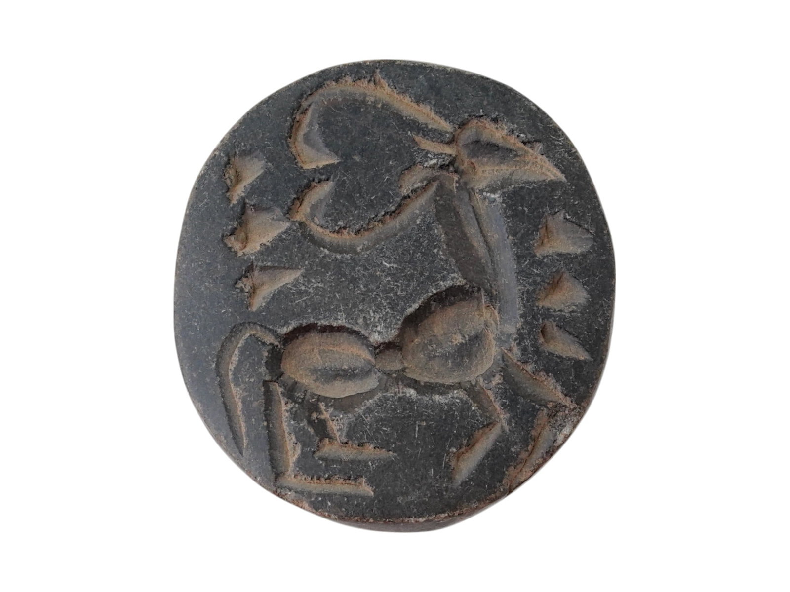 ANCIENT SUMERIAN STONE STAMP SEAL BEAD 2000 TO 3000 BC (1 of 5)