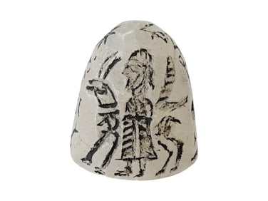 ANCIENT PERSIAN SASANIAN AGATE STAMP SEAL 500 AD