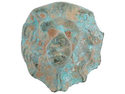 ANCIENT ROMAN BRONZE LION HEAD INLAY DECOR 100 TO 200AD: An ancient Roman bronze sculpted plaque made in the form of a lion head. This plaque was probably used as an inlay decor. Circa 100 to 200 AD. Ancient Roman Bronze Plaques And Collectibles. THI