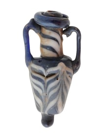 ANCIENT PHOENICIAN GLASS AMPHORISKOS 400 TO 200 BC
