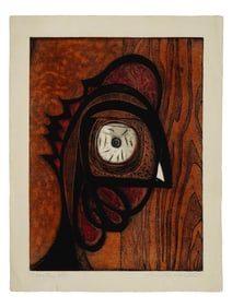 MILTON GOLDSTEIN AMERICAN COLOR ETCHING ROOSTER