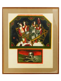 RUSSIAN VINTAGE LITHOGRAPH BY ANDREI GENNADIEV