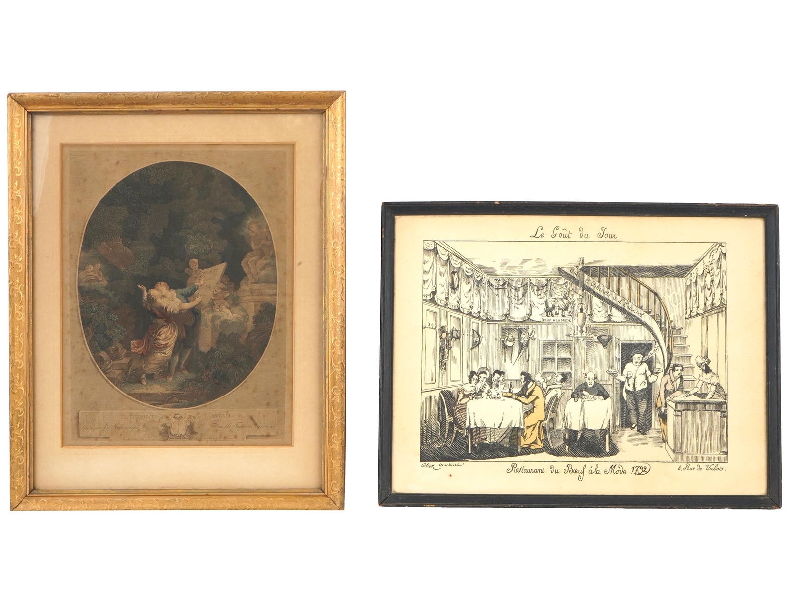 ANTIQUE FRENCH PRINTS FRAGONARD DU BOEUF A LA MODE (1 of 12)