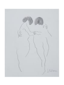 ARGENTINE PENCIL PAINTING SIGNED JOSEFINA ROBIROSA