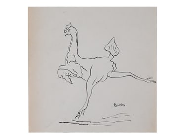 FRENCH SCHOOL INK PAINTING AFTER FRANCOIS POMPON