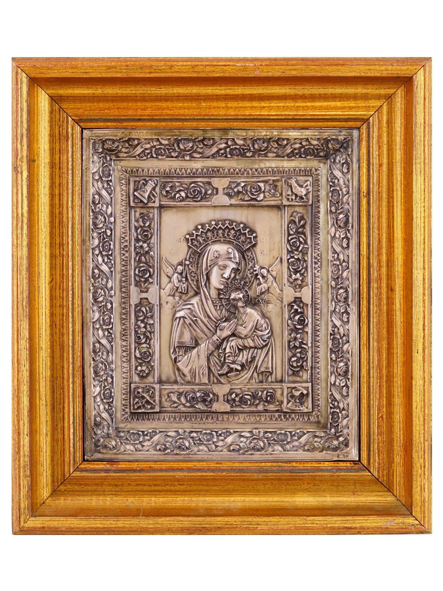 ANTIQUE RUSSIAN SILVER ICON KAZAN MOTHER OF GOD (1 of 8)