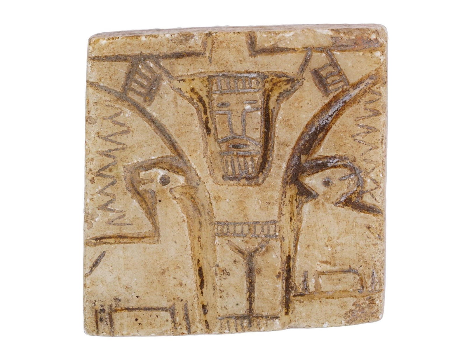 ANTIQUE COLONIAL PERUVIAN ALABASTER CRUCIFIX SCENE (1 of 7)