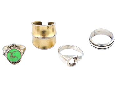 LOT OF DESIGNERS SILVER RINGS BY DANNIJO AND MORE