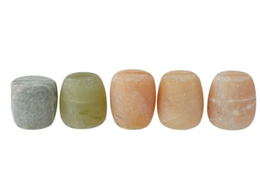 LOT OF BACTRIAN CARVED STONE CYLINDRICAL FORM IDOLS