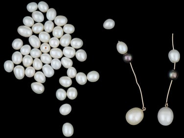 COLLECTION OF NATURAL PEARL BEADS FOR JEWELRY
