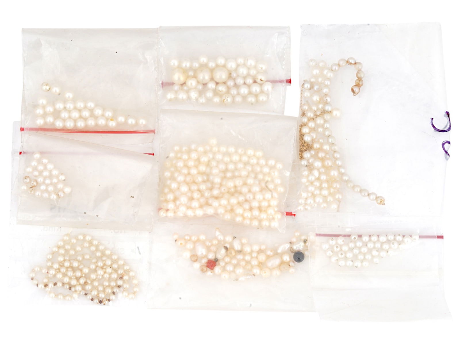 COLLECTION OF ROUNDED PEARL BEADS FOR JEWELRY (1 of 2)